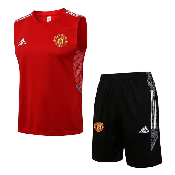 Trikot Manchester United Ärmellos 2022 Rote Schwarz